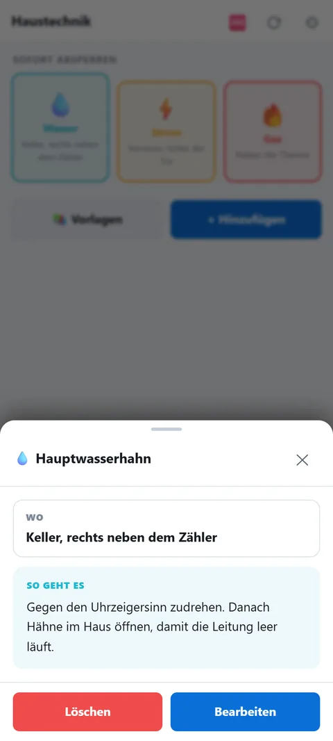 Eintrag Wasser