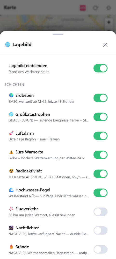 Schichten wählen
